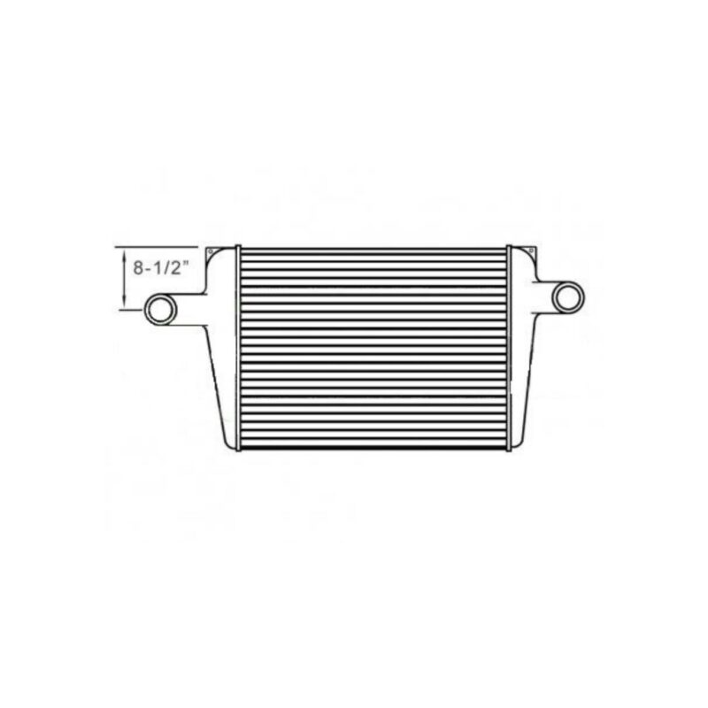 chevygm bluebird charge air cooler 8.50 from top of tank to center of neck charge air cooler oem 1030187