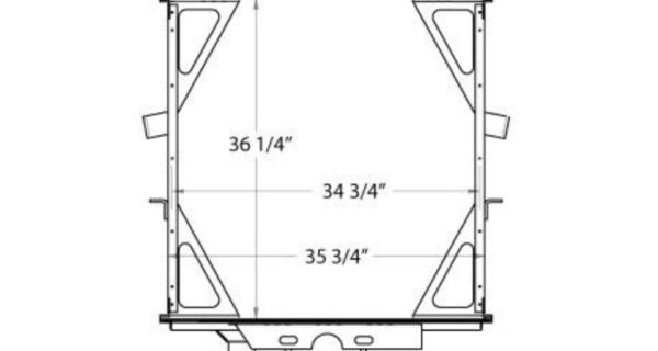 Mack/Peterbilt 385 W/ Cummins Yr: 03-07 Radiator – OEM: 1a19461